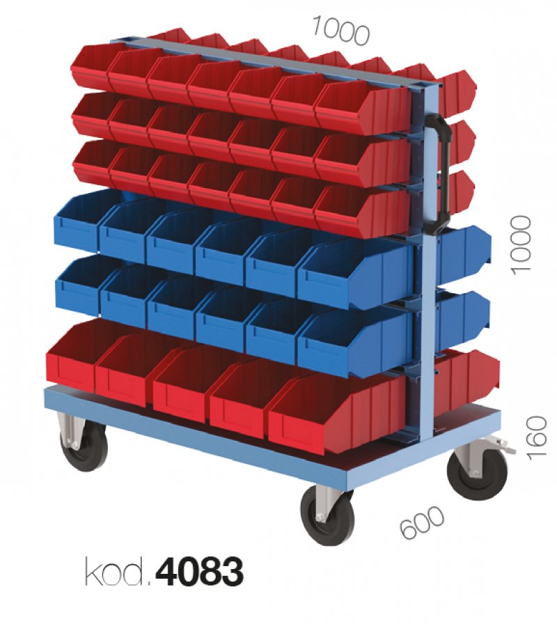 4083 - 76 KUTULU TEKERLEKLİ ÇİFT YÖNLÜ AVADANLIK STANDI